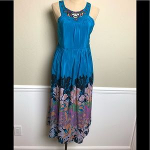NWOT Anthropologie floral/beaded dress